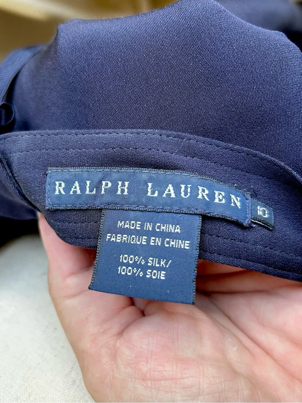 Vintage Ralph Lauren Blue Label Nautical Silk Jersey Skirt Size 10